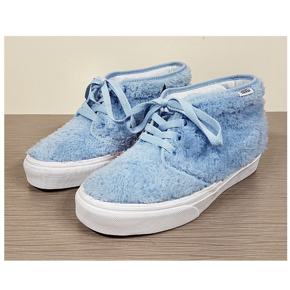 Vans Faux Shearling Chukka Sneaker, Light Blue, Womens Size 5 & 6